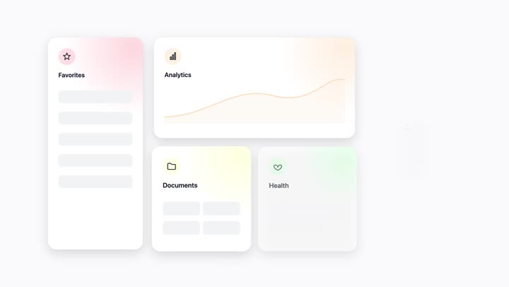 Vibe Motion example: Bento grid