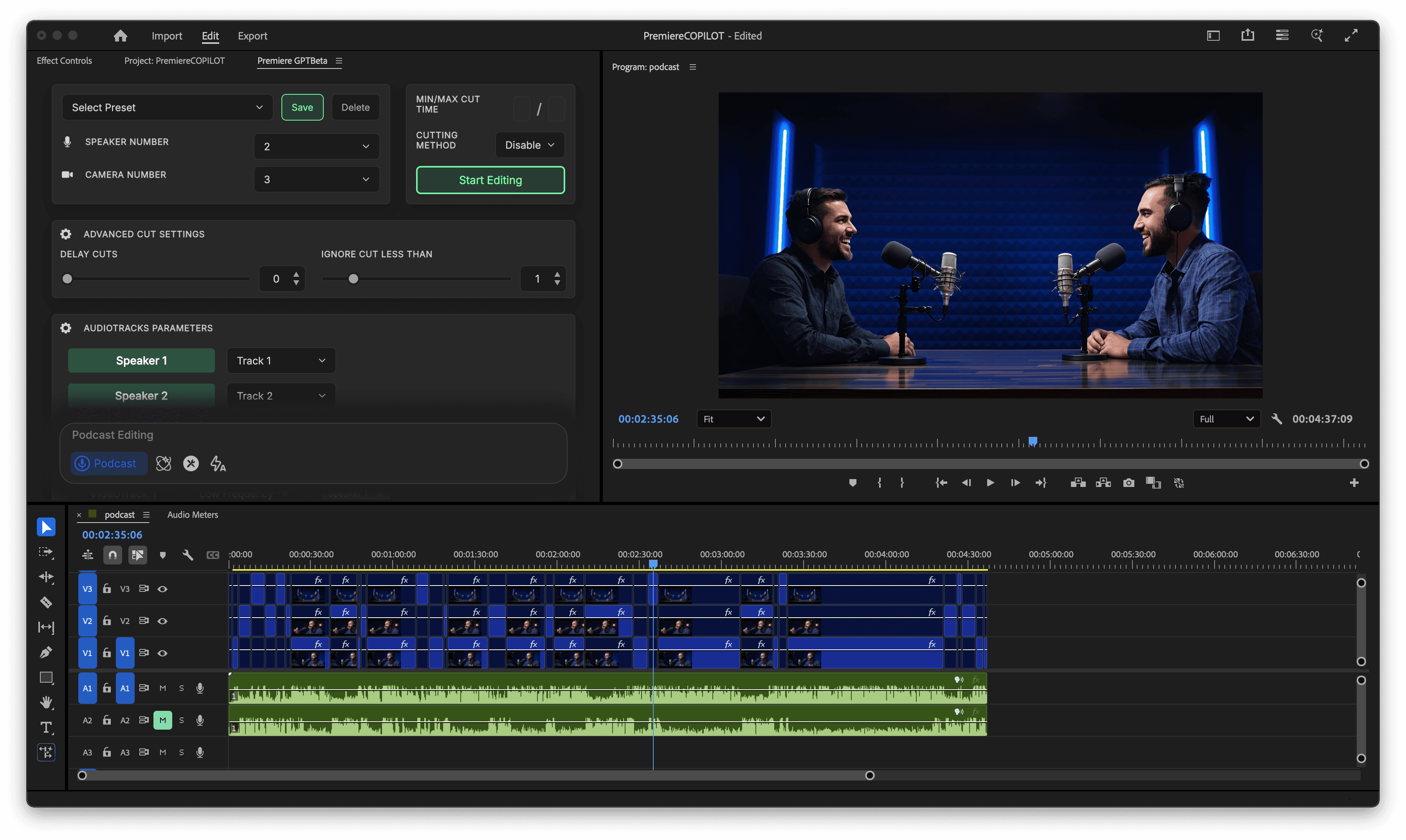 interface or the premiereGPT plugin