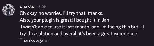 PremiereCopilot user testimonial from the Discord community