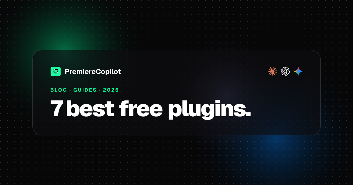 Best free Premiere Pro plugins in 2026 — AI-powered comparison